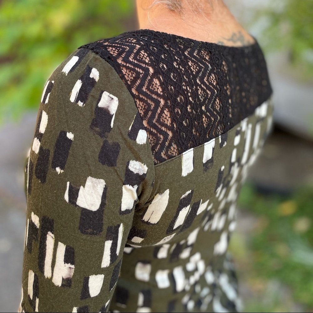 Weston Wear, Anthropologie 3/4 Sleeve with Lace, S